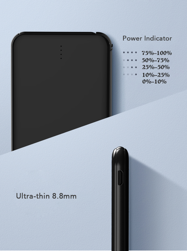 ES103 Power Bank with Built-in Cables 5000mAh product detail