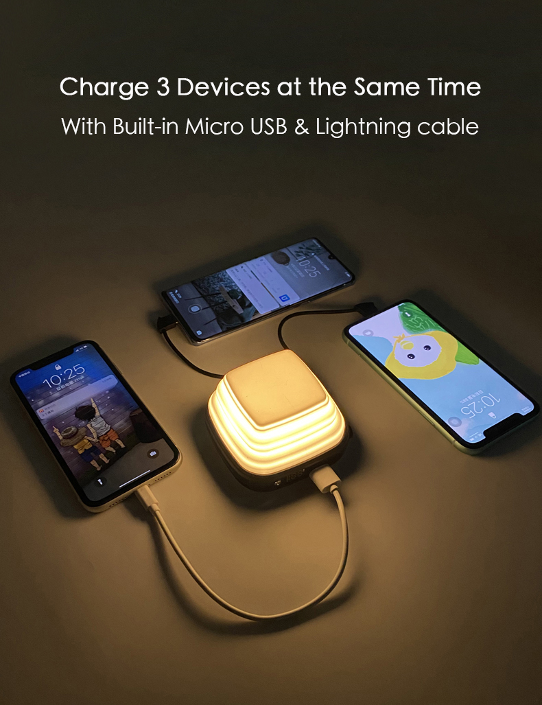 ES146 Power Bank with Lamp and Built-in Cable product detail