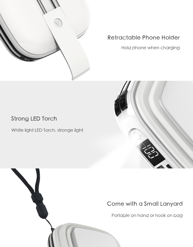 ES146 Power Bank with Lamp and Built-in Cable product detail