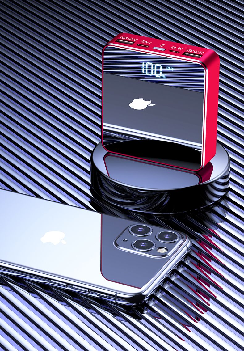 ES109 Square Mirror Power Bank 5000mAh/10000mAh product detail