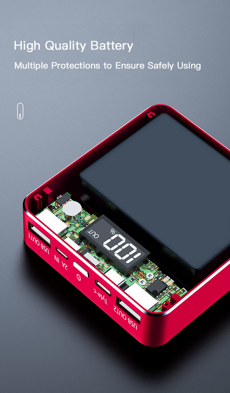 ES109 Square Mirror Power Bank 5000mAh/10000mAh product detail