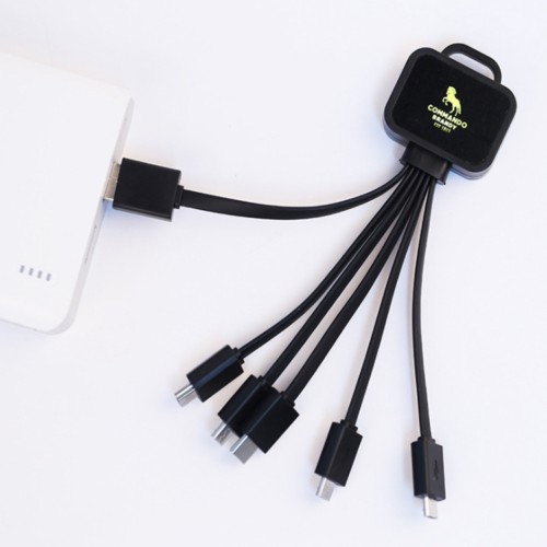 ES210 Luminous Logo 5in1 USB Charging Cable