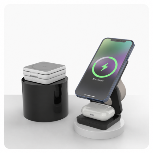 ES-G10 15W 3-in-1 Foldable Magnetic Wireless Charger